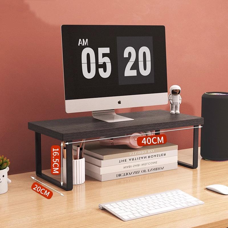 Wooden Computer Height Stand for Office Dormitory Laptops Desktop Computer Stand Office Accessories Storage Rack Home Garden