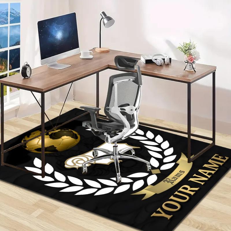 Derby County F.C. Design Area Rug Personalized Name- Non-Slip, Soft & Cozy Floor Mat for Living Room, Office - Indoor/Outdoor Carpet