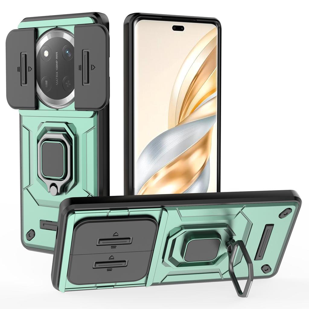 For Honor X60 Pro 5G/Magic7 Lite 5G Case PC+TPU Kickstand Phone Protector with Lens Cover