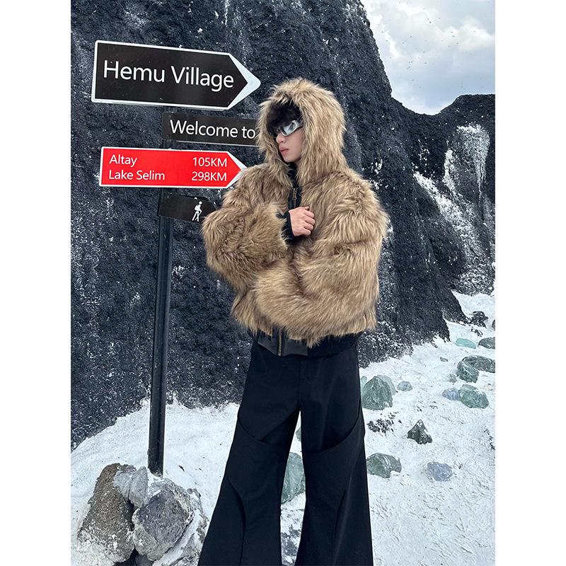 Men's Premium Double-Sided Leather-Fur Winter Jacket with Velvet Lining