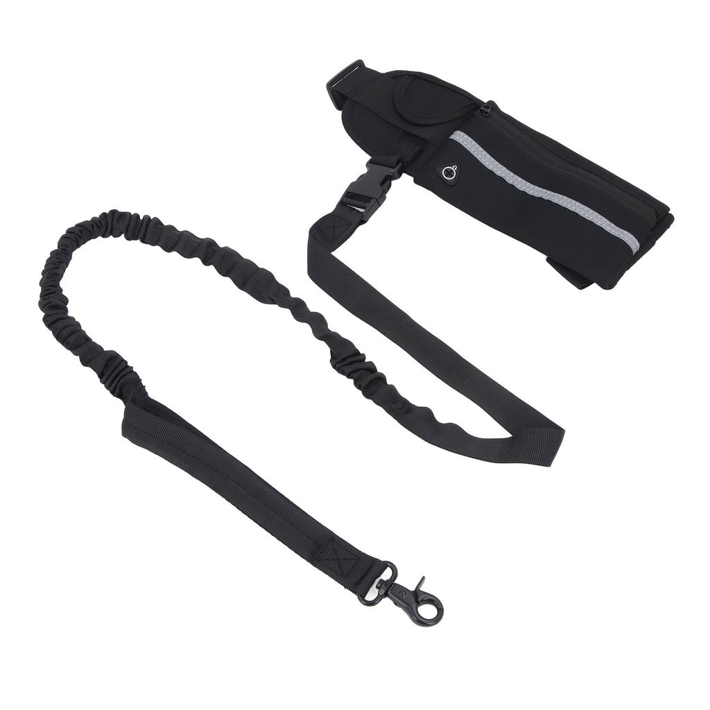 Dog Leash with   Pouch Waist Leash for Dog Walking Training Running Elastic Rope Waist Bag Reflective