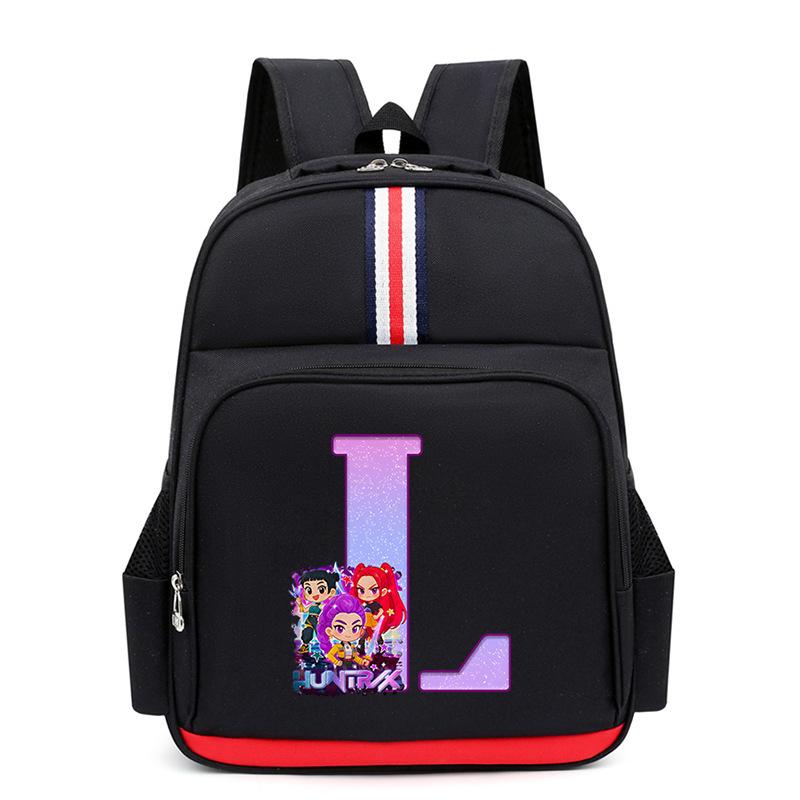 Anime Cartoon 26 Letters Lightweight Children'S Backpack Large Capacity School Trend School Bag For Primary And Secondary School Students