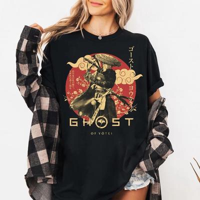 Ghost of Yotei Shirt Atsu Japan Tee Lord Saito Graphic Crew Neck Short Sleeve Shirt Unisex Unisex Women AllSeason