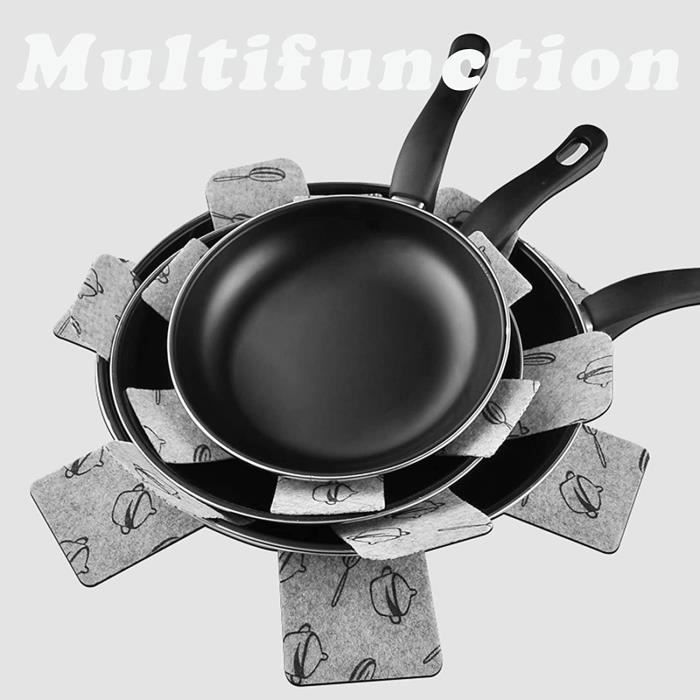 12pcs Protège Casserole Séparateur 3 Tailles Poele Protection Protection de Séparation des Casseroles Protections de Mul SEPARATEUR