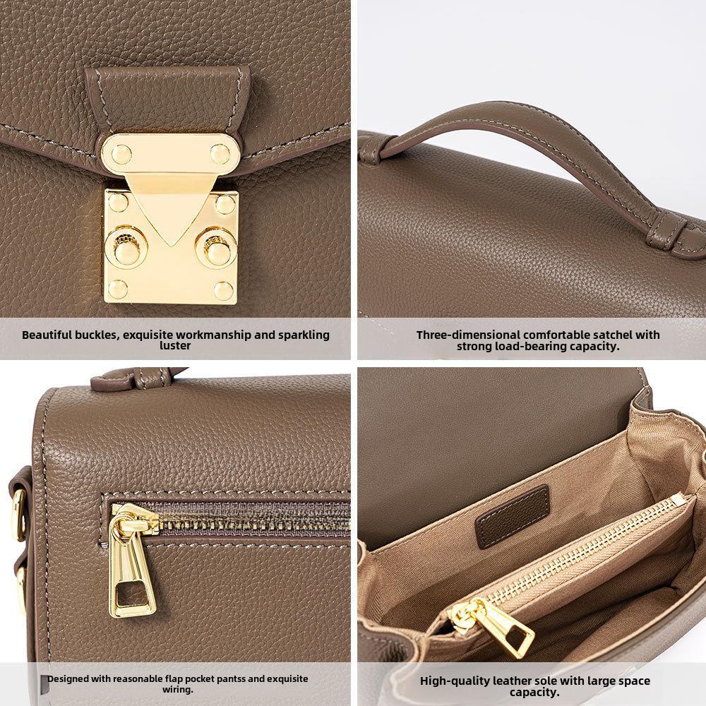 New Autumn/Winter Fashion Leather Shoulder Bag - Luxury Retro Handbag, Versatile Messenger & Commuter Bag.