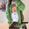 New White Cartoon American Doll Short-sleeved T-shirt Women's 2025 Spring and Summer New Loose Front Shoulder Top Trendy