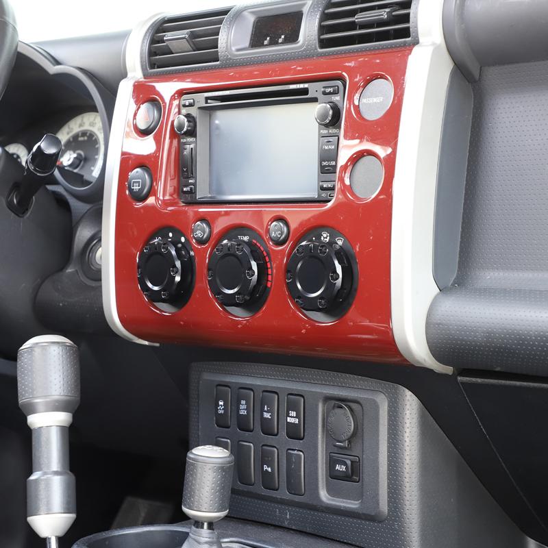 For Toyota FJ Cruiser 2007-2025 Aluminum Alloy Car Center Console Air Conditioning Knob Decorative Cover Interior Accessories