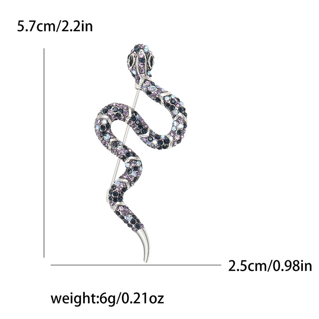 Exquisite Snake Rhinestone Brooch: Japanese-Korean Fashion Alloy Animal Pin for Coats & Outerwear