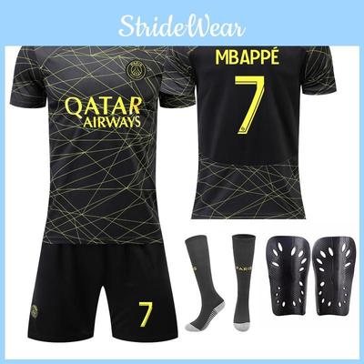 París Saint-Germain Messi 30 Neymar 10 Mbappé 7 Camiseta de Fútbol con Calcetines