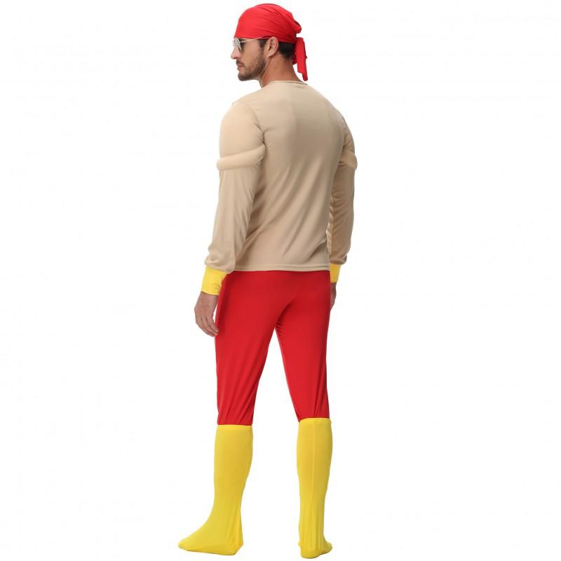 Halloween Adult Muscle Costume Fake Abs Cosplay Outfit Men Party Role Play