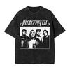 Camiseta Lavada de la Banda de Rock Pierce The Veil Streetwear Camiseta Novedosa Camisetas para Hombres Mujeres Manga Corta High Street