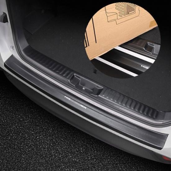 Rear Bumper Protector Guard Carbon Fiber Leather For Toyota Highlander -