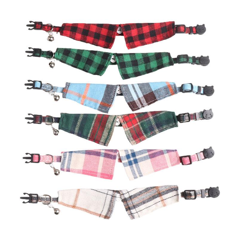 New Pet Cat Collar British Gentleman Plaid Bow Tie Stylish Accessory for Cats Dog Accessories Cat Collar Dog Y Harness