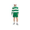 Nike Club Fleece Striped Crew Neck Sweatshirt Men Tops Peacock-Green FN3107-365