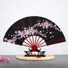 Ancient Chinese Style Golden Portable Folding Fan Bamboo Ribs Japanese Decor Stage Fan Girl Hanfu Dance Performance Hand Fan