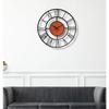 Morden Metal & Wooden Analog Wall Clock for Living Room Bedroom Office Kitchen Stylish Wall Clock for Home and Hall Designer Big Size Modern