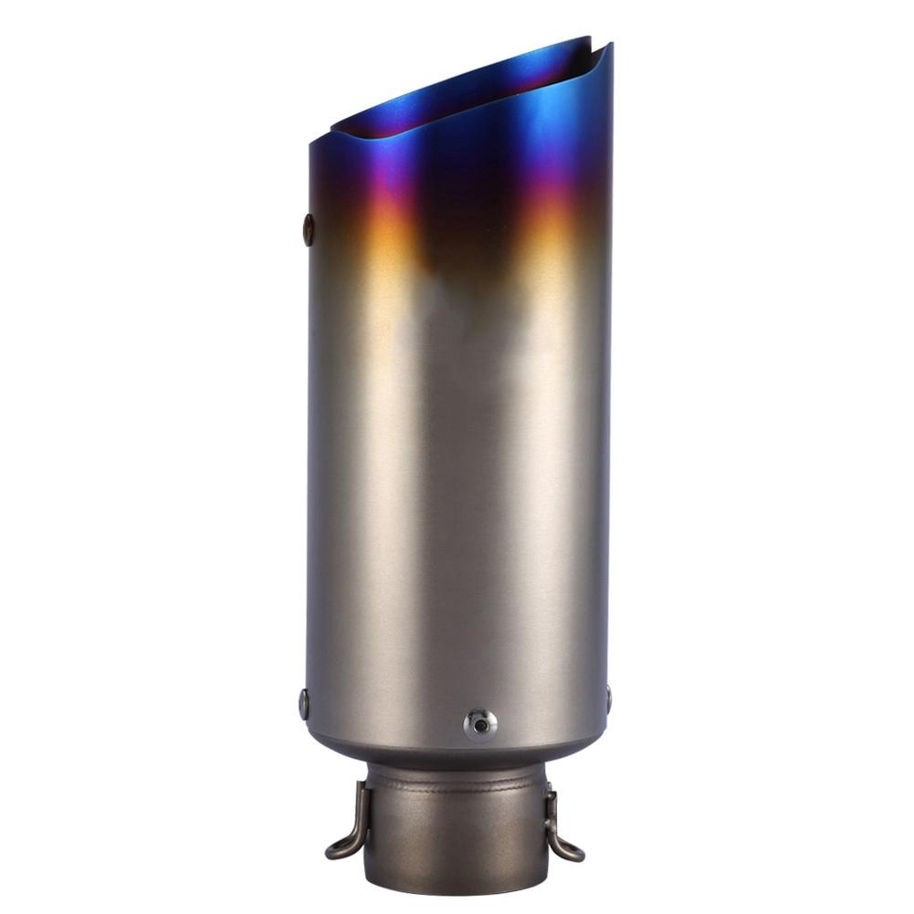 Universal 51mm Motorcycle Oblique Slip on Exhaust Muffler Rear Pipe Tailpipe(#1)
