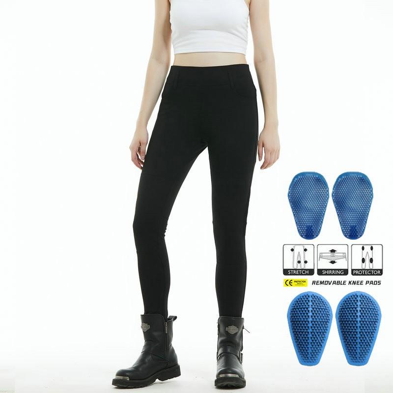 

VOLERO Motorcycle Jeans Female Knight Riding Pants Elastic Kevlar Drop Resistance Silicone Protective Gear M
