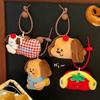 1Pcs Cute Pet Girl Backpack Keychain Decoration Cartoon Plush Doll Pendant Couple Best Friend Small Gift