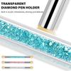 Round Nail Sponges Nail Gradient Sponge Pen Double Head Sponge Nail Brush Rhinestones Handle Acrylic Nail Painting Brush
