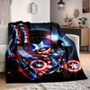 1Pc Captain America Shield Flannel Blanket, Soft And Comfortable, Casual Warm, Camping Travel, Christmas, Halloween Xmas Gift Es120