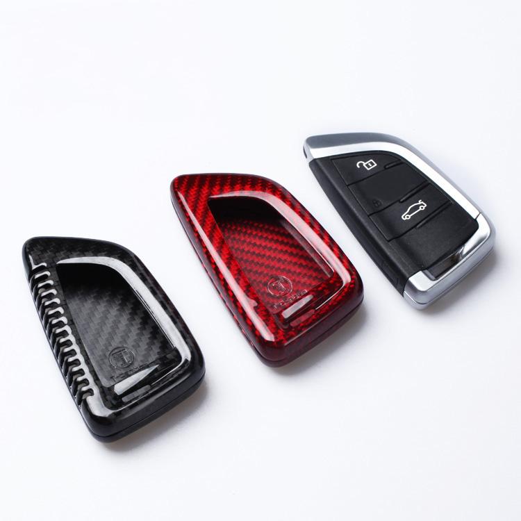 Interior Mouldings Real carbon fiber Car Remote Key Cover CaseShell For BMW F15 F16 F48 G30 F85 G11 X1 X5 X6 M 2018 X1 X3 X4 X5