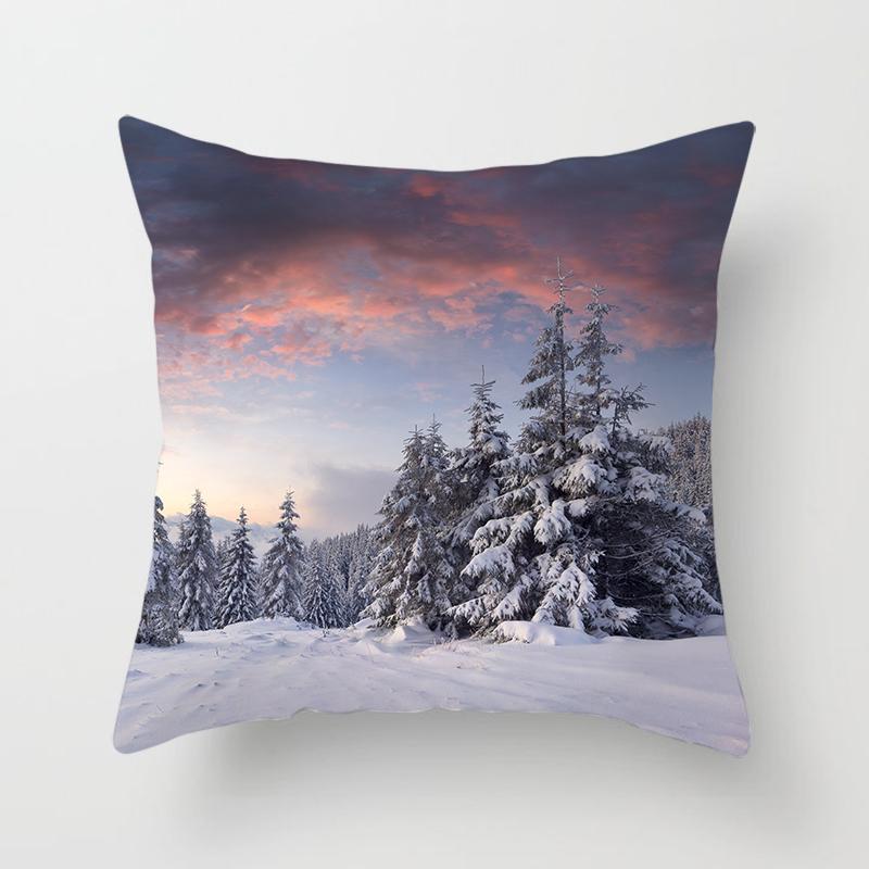 Natural Scenery Beautiful Printed Pillow Cover Sofa Decoration Ornament Office Seat Car Cushion Cover Home Decor Pillow Cover