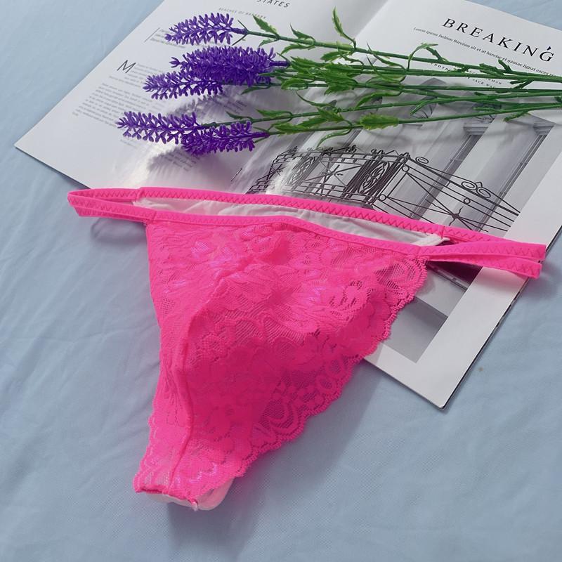 Herren-Tanga Sexy Spitze Spurlos Transparente Unterwäsche U-Konvex Panties Ultra-Dünn Durchsichtige Dessous Sissy Unterhosen Erotisch
