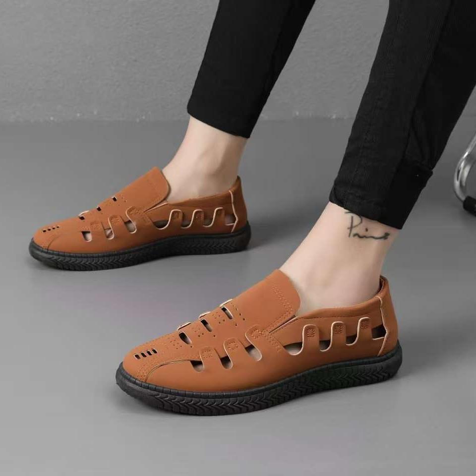 2025 summer new men's casual sports shoes mesh breathable hollow trend sandals fashion trendy shoes men's trendy brand