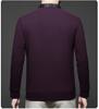Plus Size Men's Thick Knit Sweater, Velvet Lined, Two-Piece Look, Middle-Aged Loose Fit