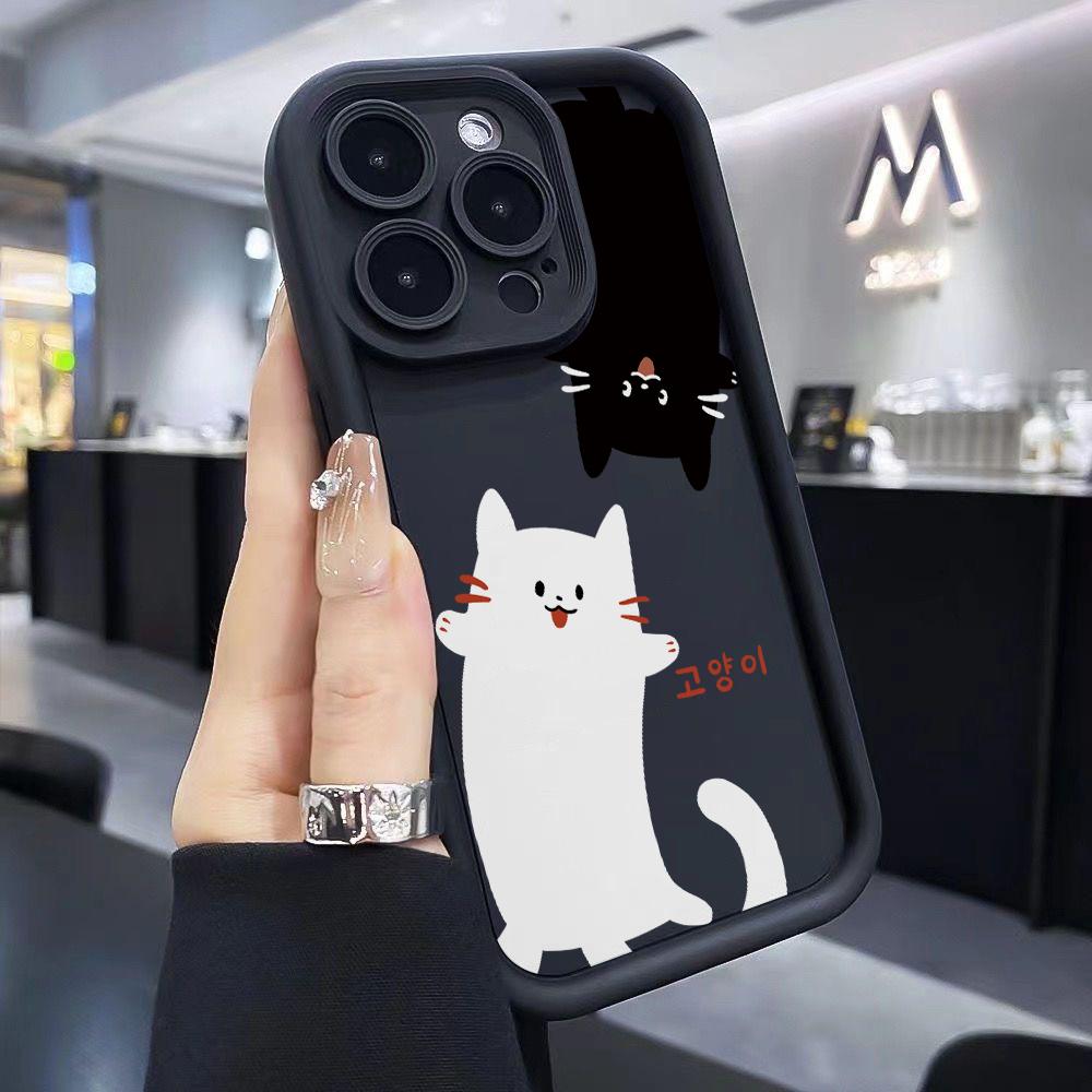 Cute Black Cat Phone Case for Xiaomi Redmi Note 14 13 12 12S 11 11S 10 9 Pro Plus A5 A3 14C 13C 12C 10C 9C 4G 5G Soft Cover