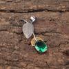 Green Emerald Stone Daughter Gift Anniversary Wedding Pendant Jewelry 925 Silver PP-55-8