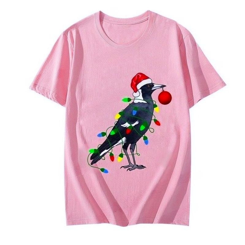 Extra Festive Magpie Printed Trend Women Fashion Clothing Graphic Tshirts Clothes Christmas FeUnisex Shirts Lady Casual Clothing