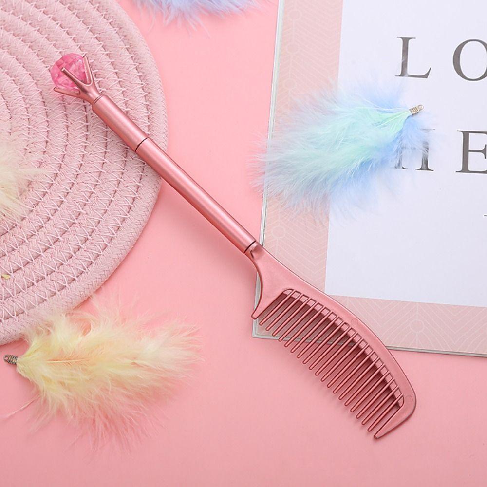 Creative Comb Shape Gel Pen Luxury Signature Pen Student Stationery Neutral Pen  School