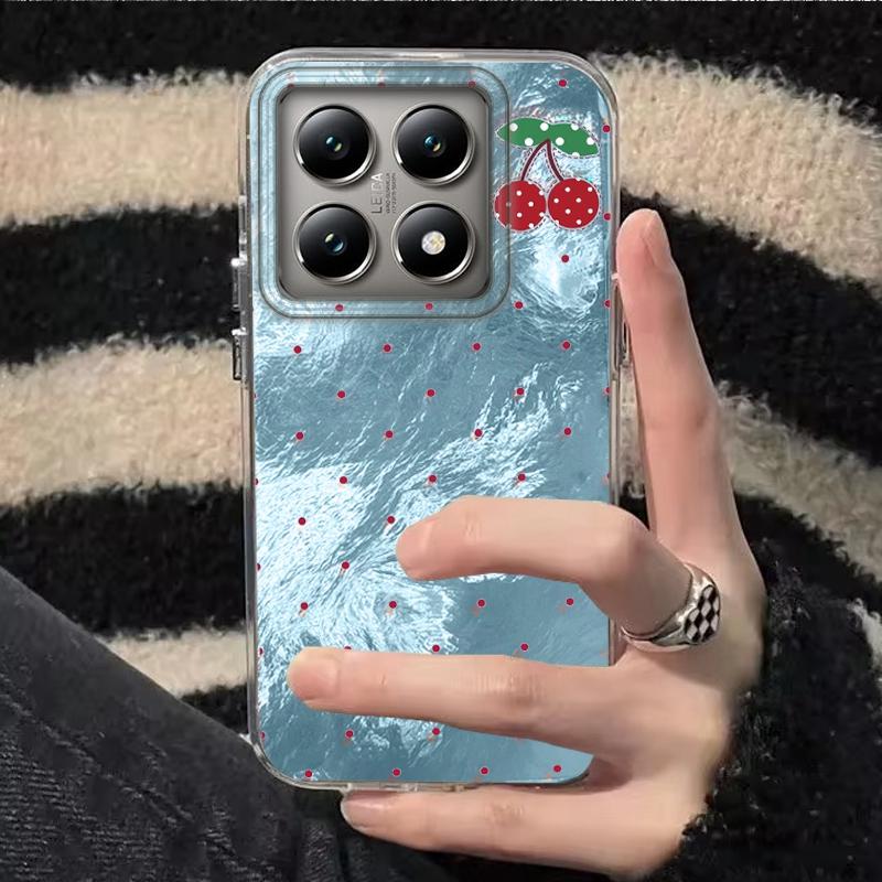 Cute Fruit Cherry Butterfly Girls Women Phone Case For Xiaomi 14T 13T Pro 14Tpro 11 Lite 5G NE Shockproof Bumper Fundas Cover