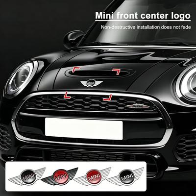 1Pcs Car Front Hood Emblem Rear Trunk Logo Sticker Decoration Styling For Cooper Fridge One F56 R56 R57 R58 R59 R60 JCW Countryman Clubman