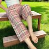 Summer Cotton Silk Polka Dot Slimming Over-the-Knee Pants