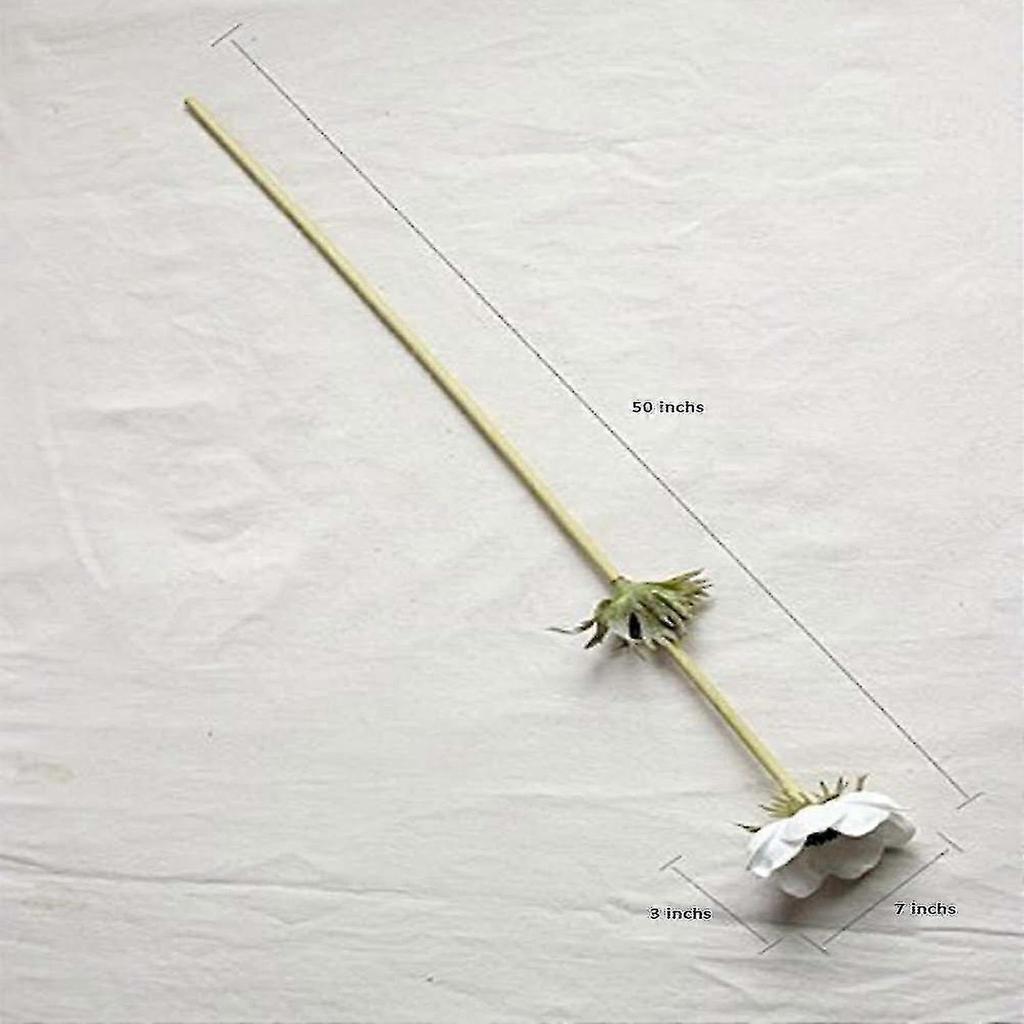 Artificial Real Touch Dandelion Bouquet Indoor Home Decoration (white - 10 Pieces)