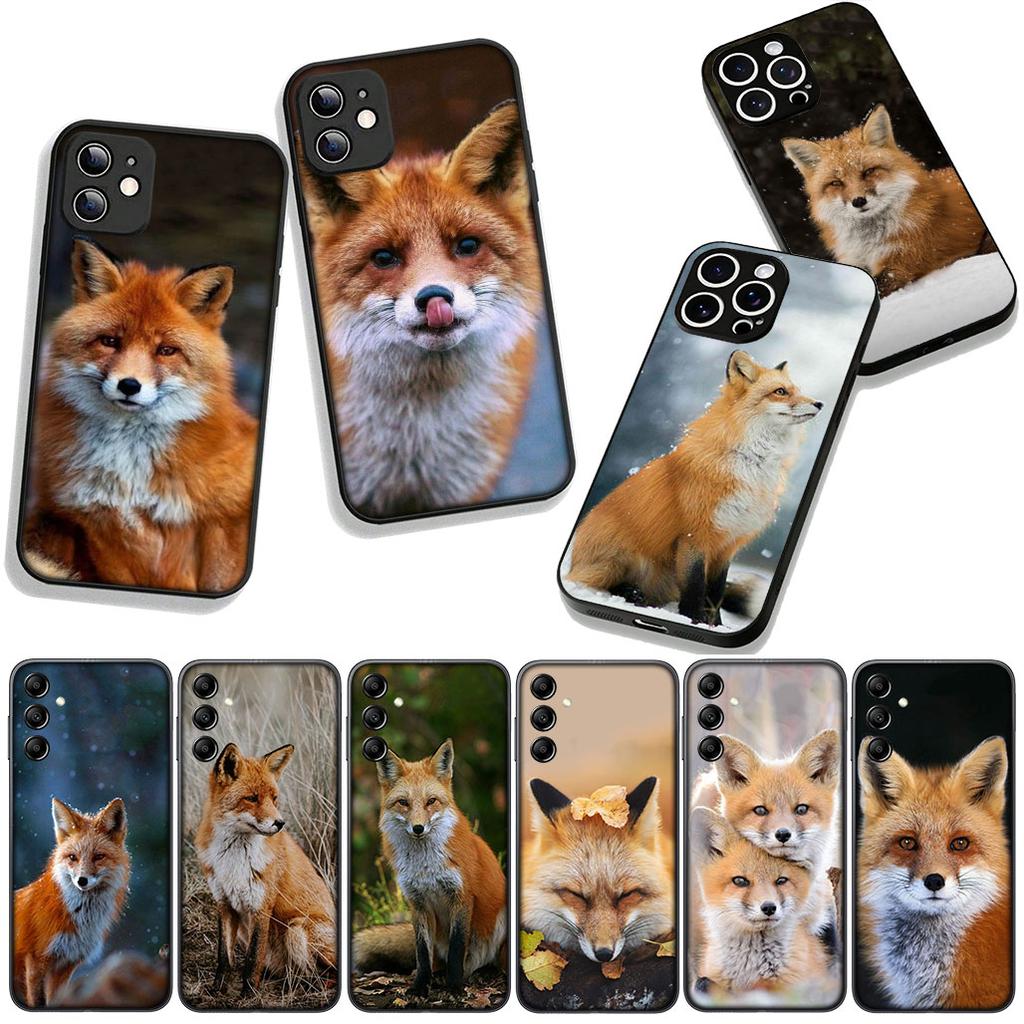 for Samsung Galaxy A36 A17 A26 A07 A35 A54 A53 A13 A33 A34 S8 S9 S20 S21 FE S10 Plus Phone Cover Case Fox Casing