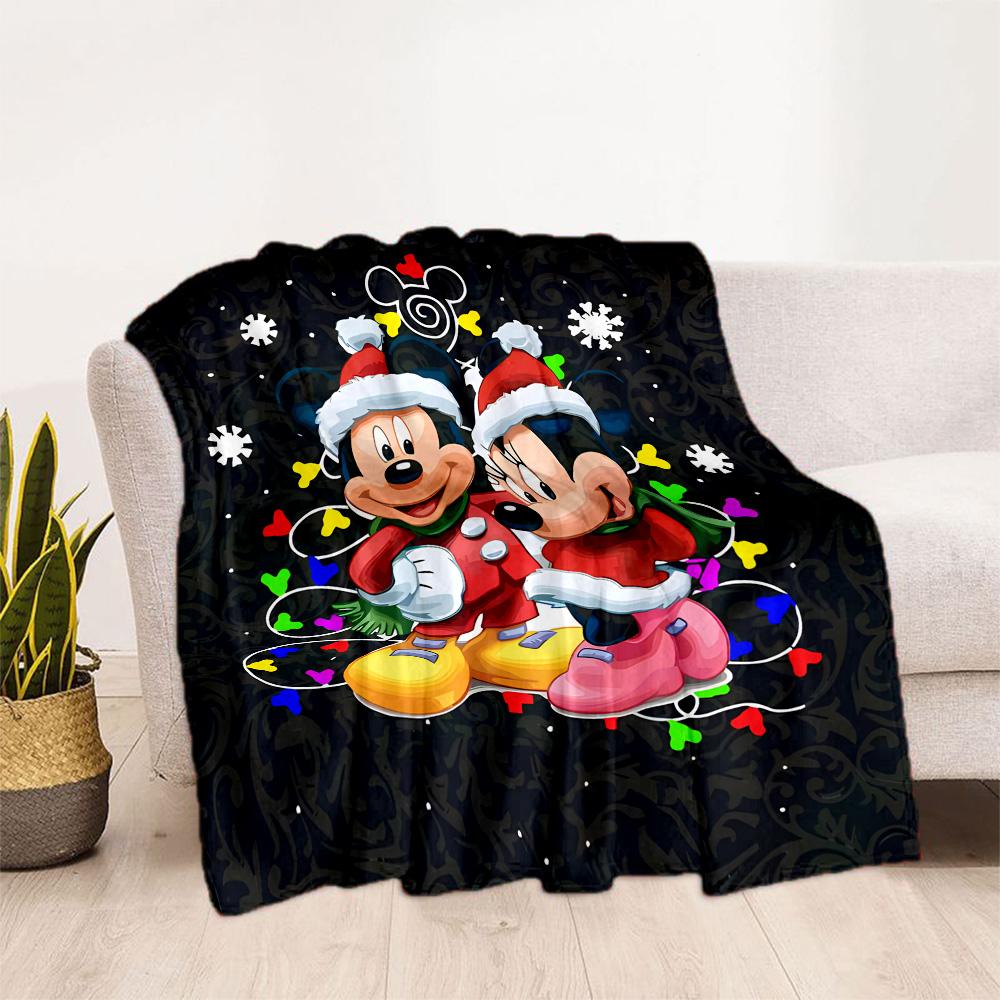Christmas Mickey Mouse Blanket Gift Blanket Warmthful Decor Suitable for Sofa Couch Office Bed Picnics Design Gifts Friends Y15