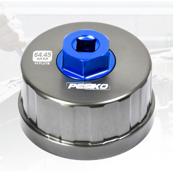 64Mm 14 Flute Oil Filter Wrench For Toyota, Lexus And Scion, Precision Machined Aircraft Aluminum Oil Filter Removal Tool For Easily Remove Oil