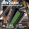 BURCHDA RX80 Doppio Motore al Mozzo 4000W 26" Gomme Grasse E-Bike Fuoristrada 48V 20Ah Bicicletta Elettrica a Lunga Autonomia