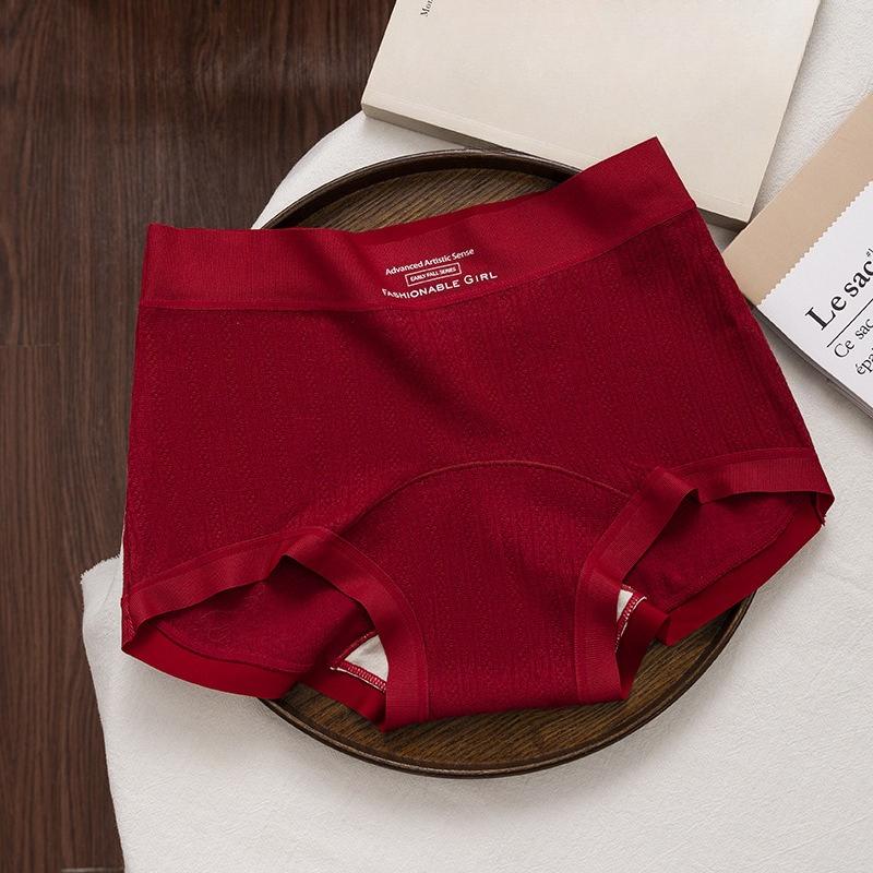 Large Size Female Spring Cotton 10A Antibacterial Long Crotch High Waist Small Flat Angle Underwear
