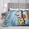Soft Warm Blanket Child Cupheads & Mugmans Bedding Throws Cartoon Flannel Bedspread For Couch Chair Street Trend Sofa Bed Cover