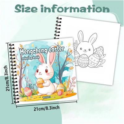 1pc,Bunny Colouring Book - Teen Colouring Book - 30 Sheets, 8.3x 8.3 Inches, Adult Stress Relief, Birthday, Easter Holiday Gift