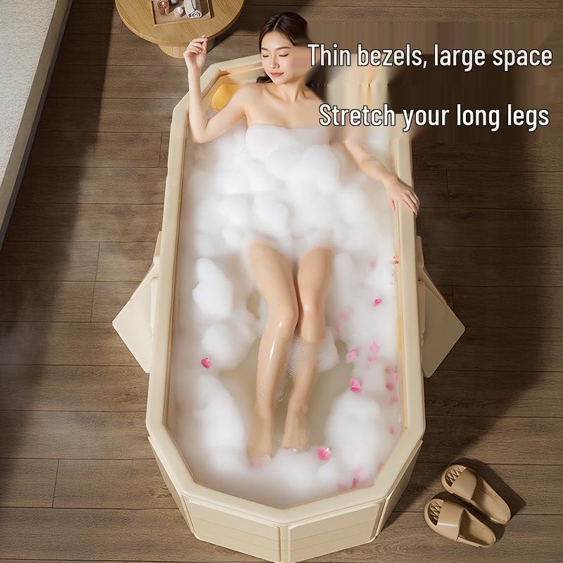 Foldable Full Body Bath Tub for Adults & Couples - Compact Household Bath Basin & Children's Sitz Bath