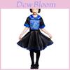 Enchanting Halloween Party Costume For Girls Featuring Witch Devil Zombie Design In Polyester