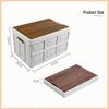 Quyoubang 55L Folding Storage Box with Wooden Lid
