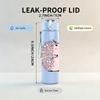 1PC Pink Guinea Pig Cute Cartoon Print 750ml Color Plastic Sports Water Bottle Leakproof Flip Straw Lid Suitable for Sports Office Home Use