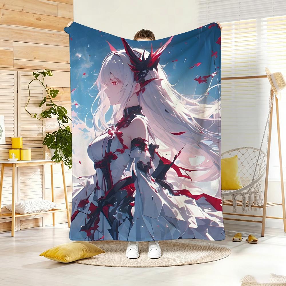 Anime MMoonS WitchS Throw Lightweight G Flannel Blanket Soft Skinfriendly for Summer Cooling